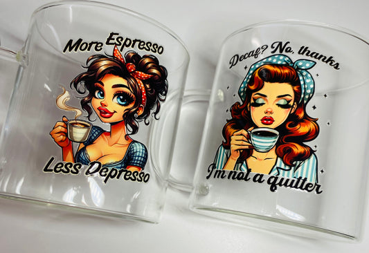 1950s Sass Glass Mug Set
