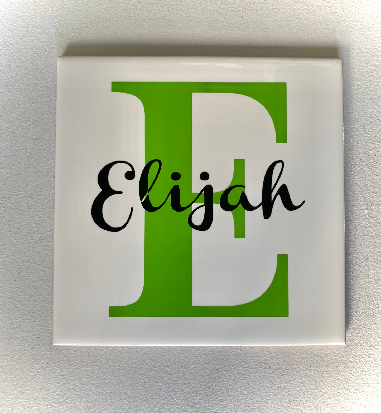 Monogram Name & Initial Tile
