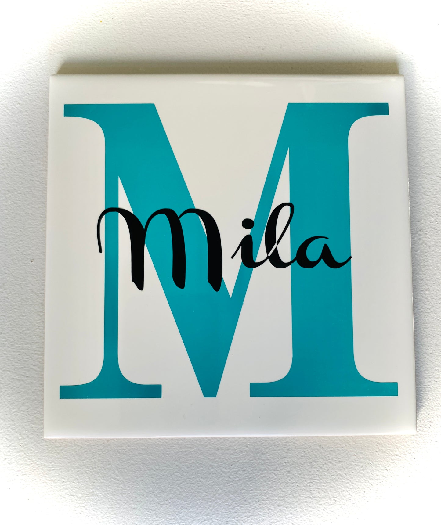 Monogram Name & Initial Tile