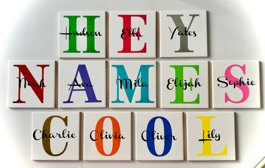 Monogram Name & Initial Tile