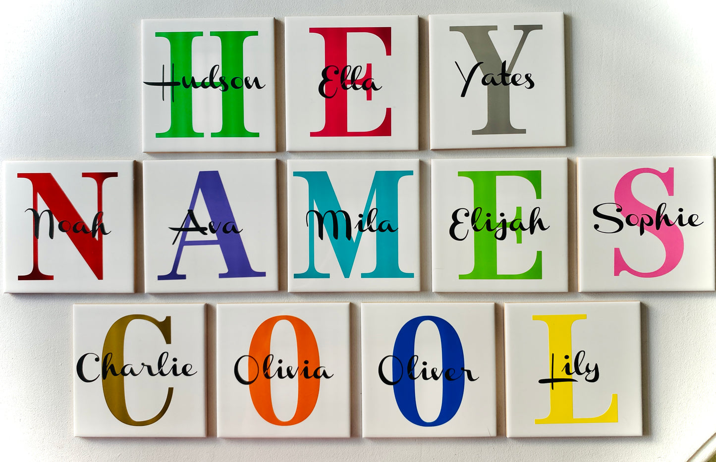 Monogram Name & Initial Tile