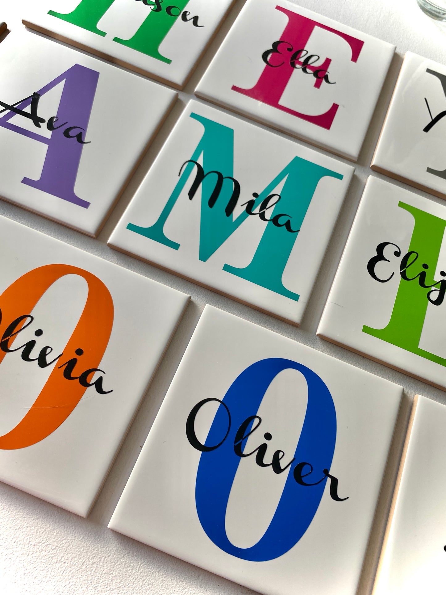 Monogram Name & Initial Tile