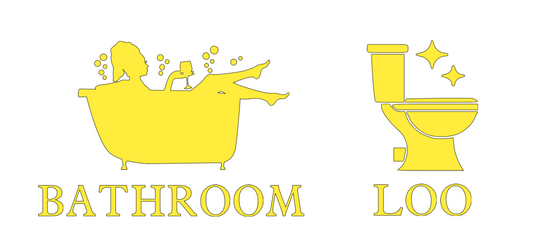 Bathroom Door Decals