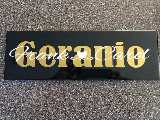 Personalised Couples Emblem Tile