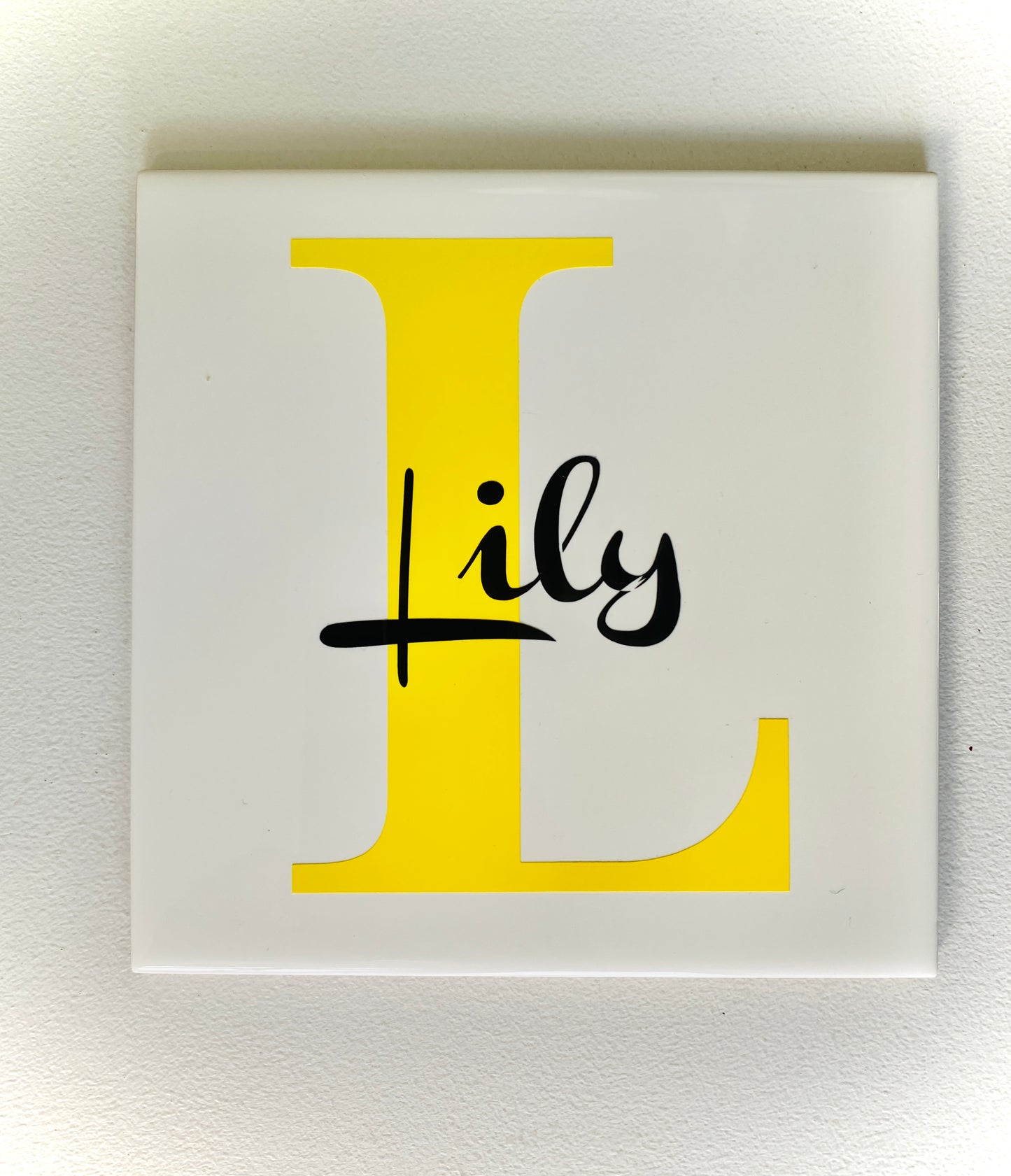 Monogram Name & Initial Tile