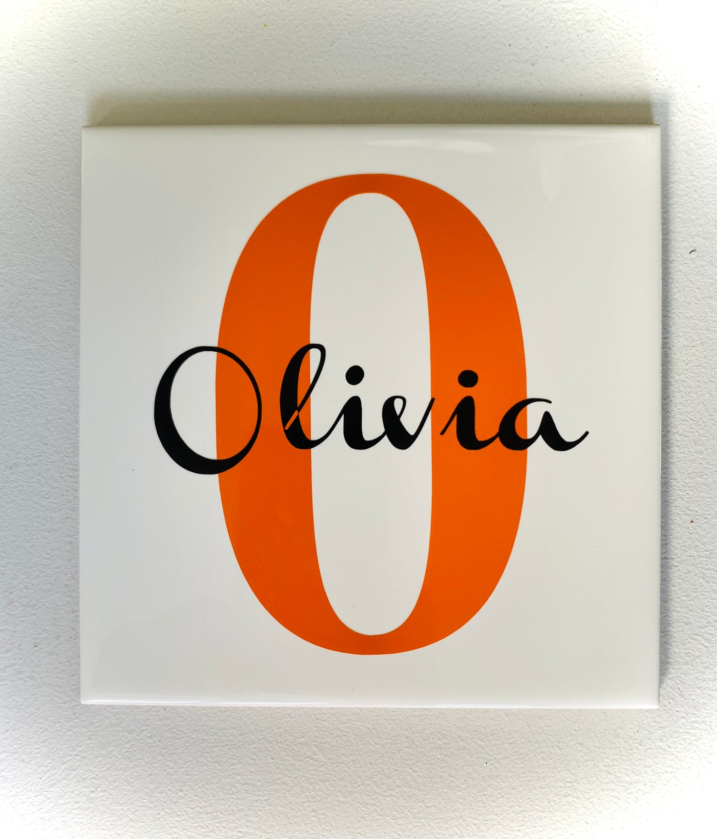 Monogram Name & Initial Tile