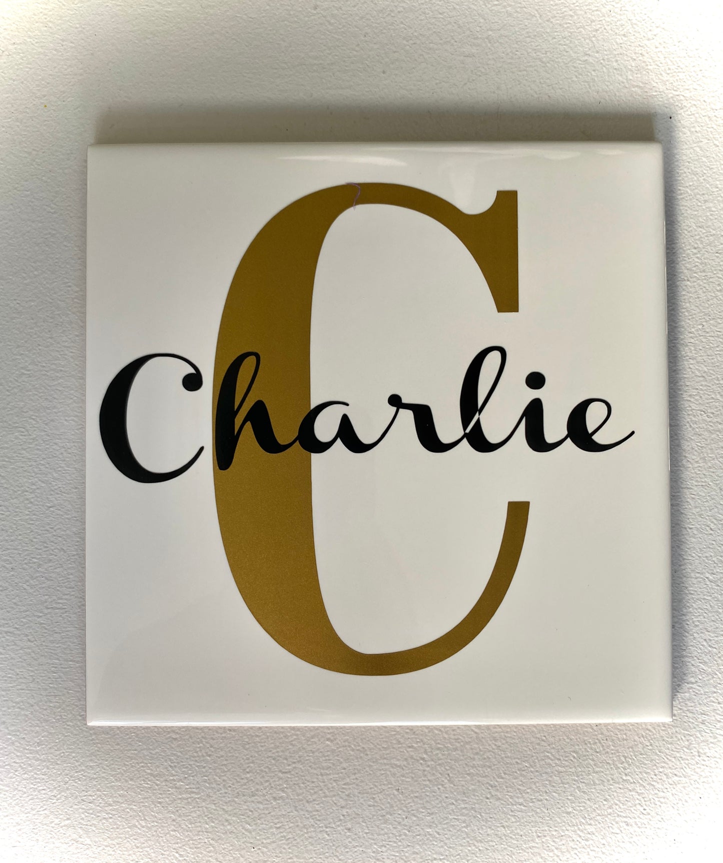 Monogram Name & Initial Tile