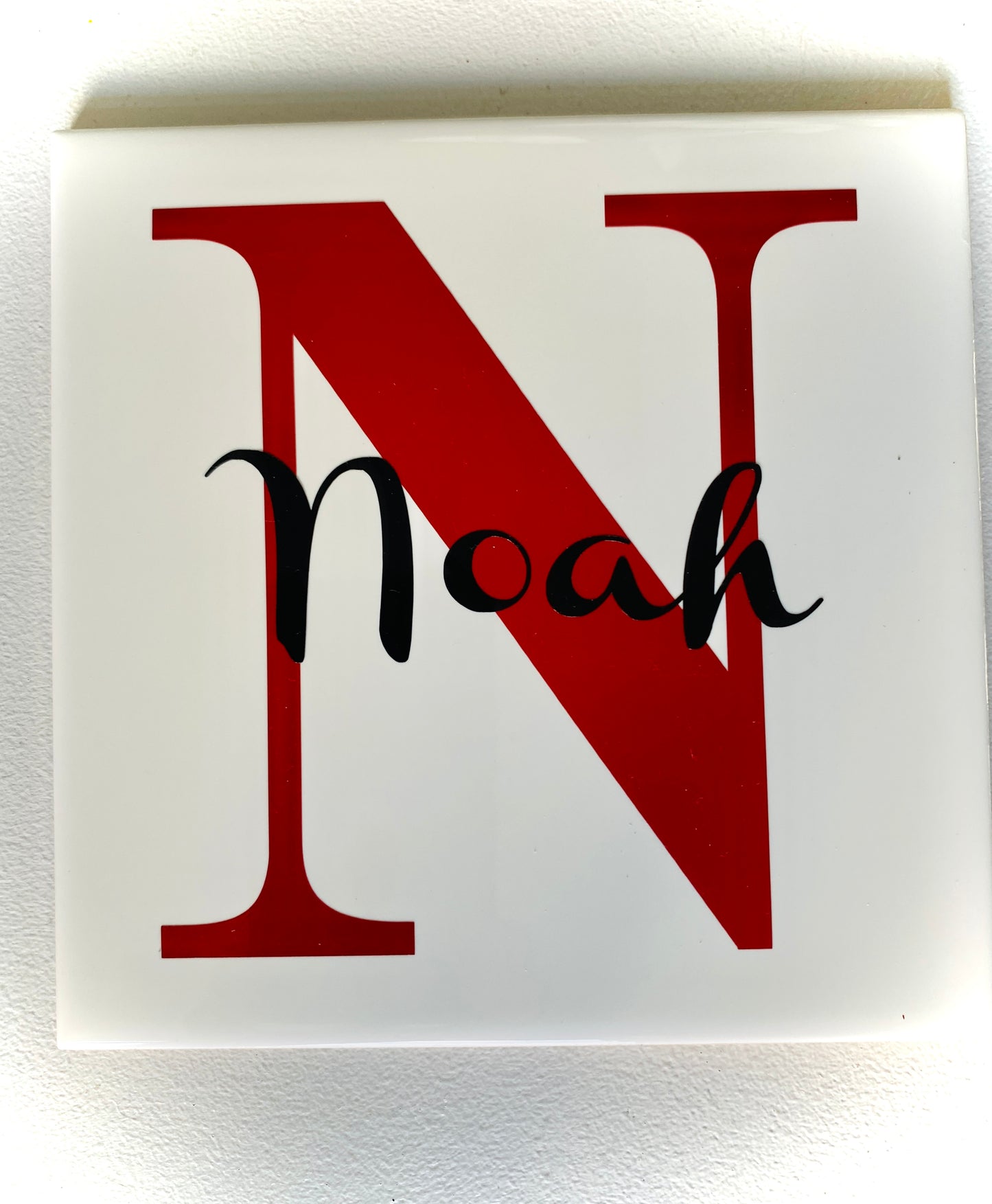 Monogram Name & Initial Tile