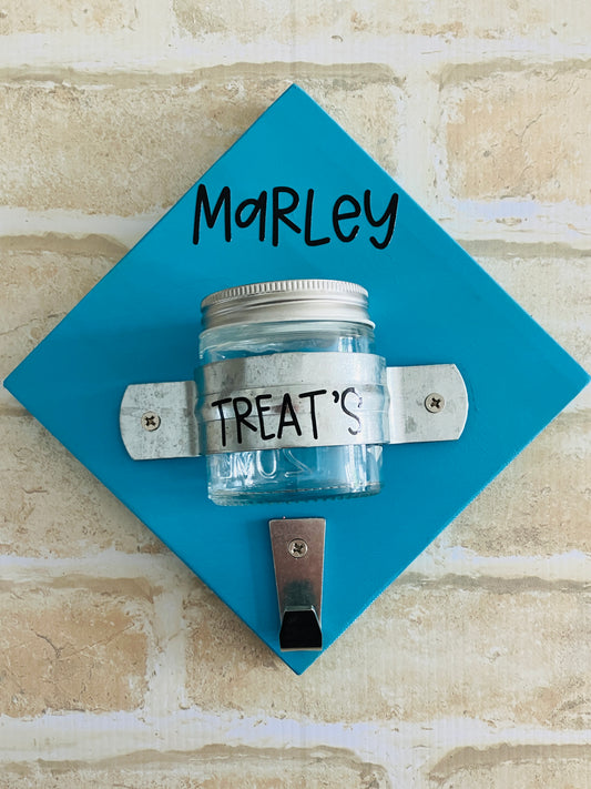 Small Dog Lead & Treat Jar Holder